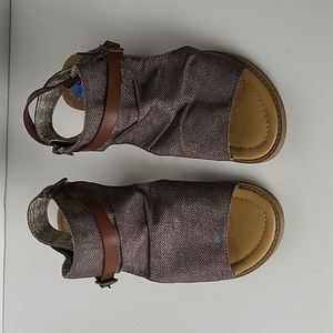 Blowfish Malibu women's balla wedge sandal, size 6.5 smokey mud. New no tag